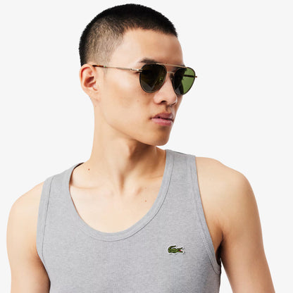 Schmal geschnittenes Ripp-Tanktop aus Baumwolle