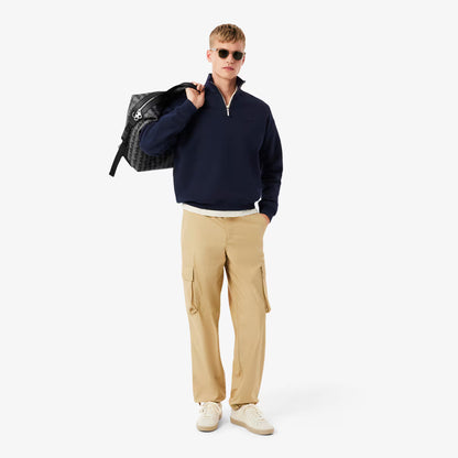 Schweres Fleece-Sweatshirt mit Reißverschlusskragen