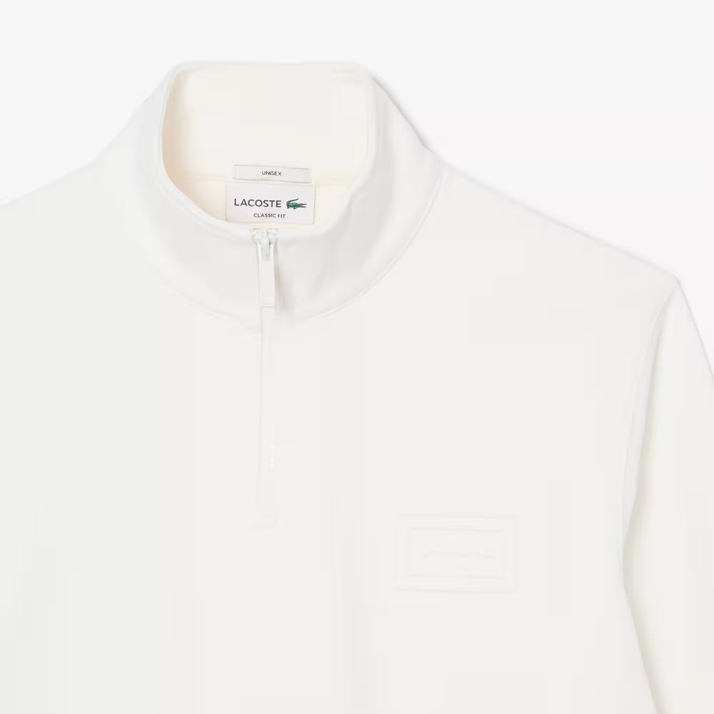 High Neck Embossed Zipped Sweatshirt