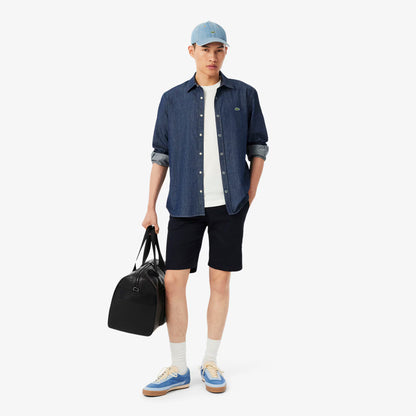 Schmal geschnittene Stretch-Chino-Shorts aus Baumwolle