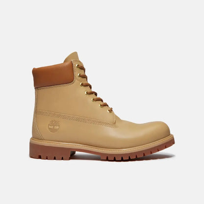 Premium 6-Inch Lace-Up Waterproof Medium Beige Full Grain