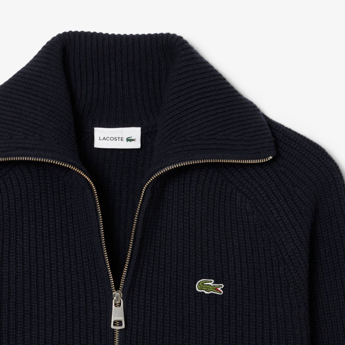 Wool High Neck Zipped Sweater