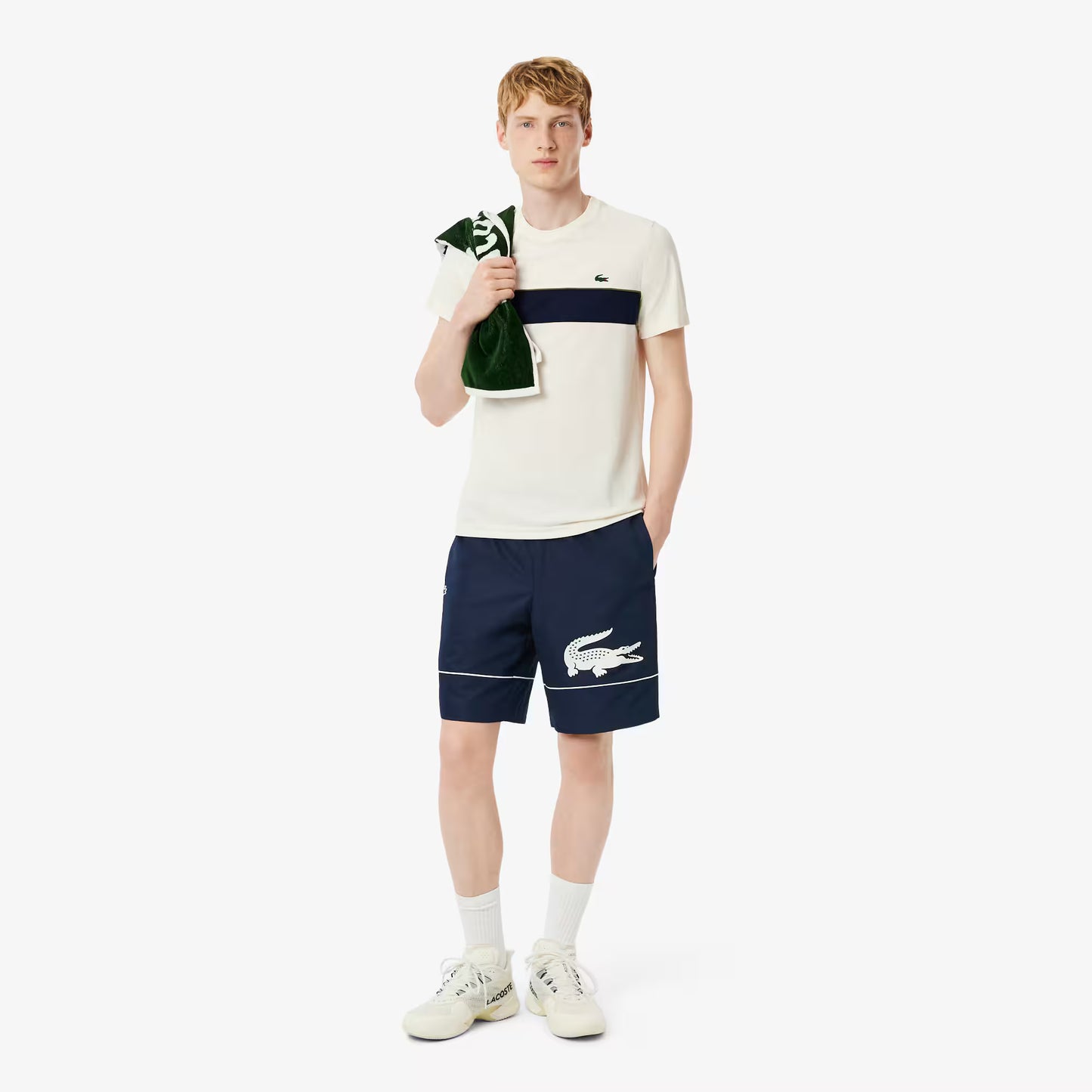 Printed Diamond Taffeta Tennis Shorts