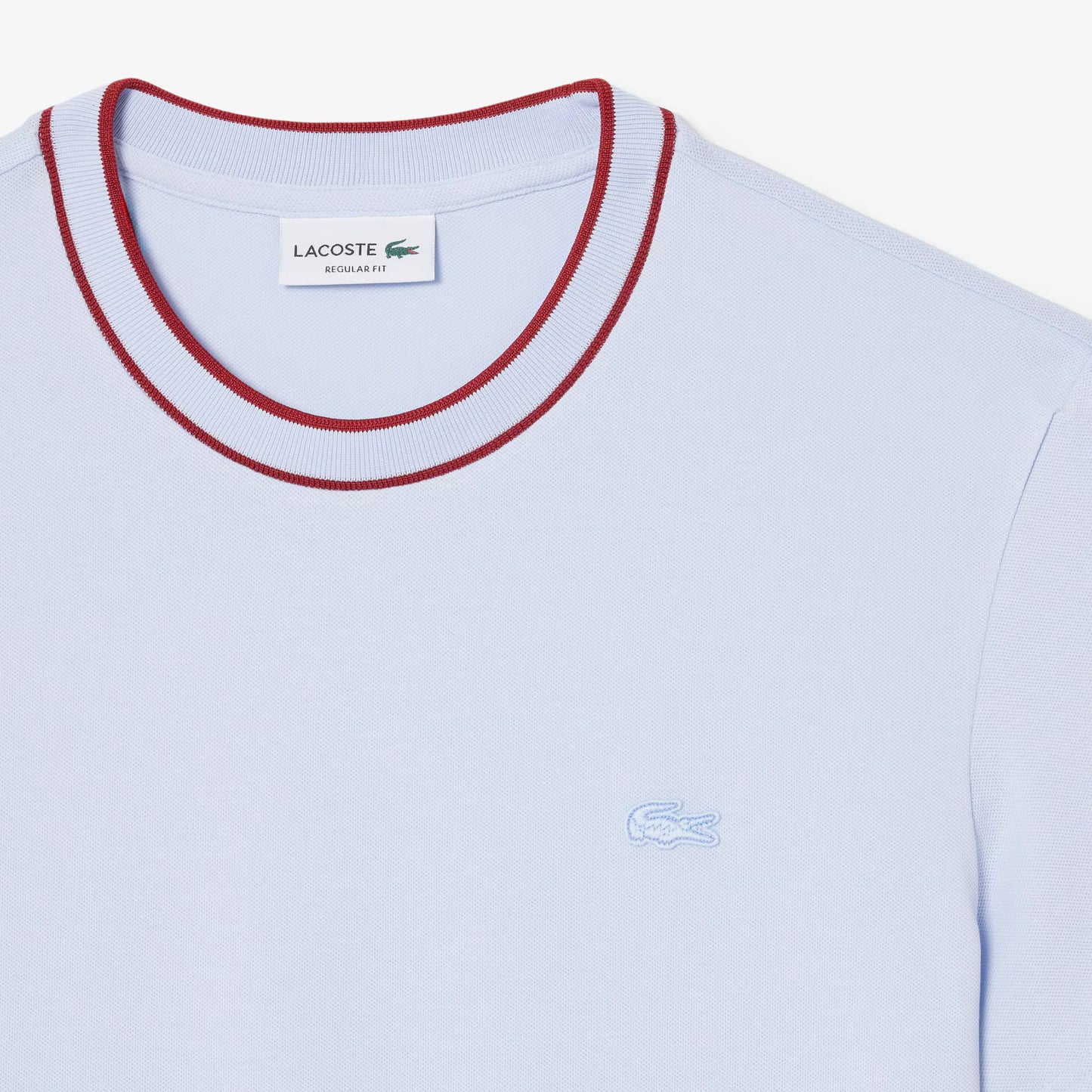 Stretch Pique Stripe Collar T-shirt