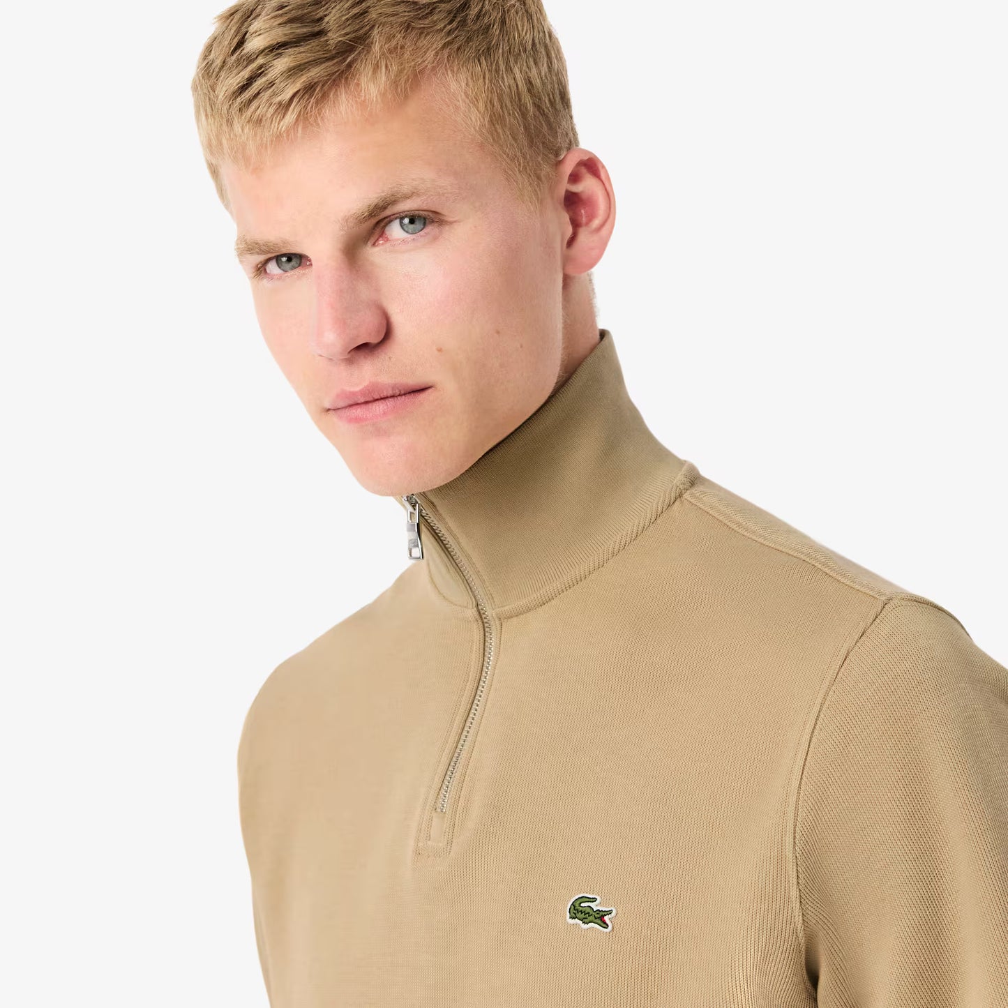 Sweatshirt mit Reißverschluss, Stehkragen und Interlock-Gewebe 2
