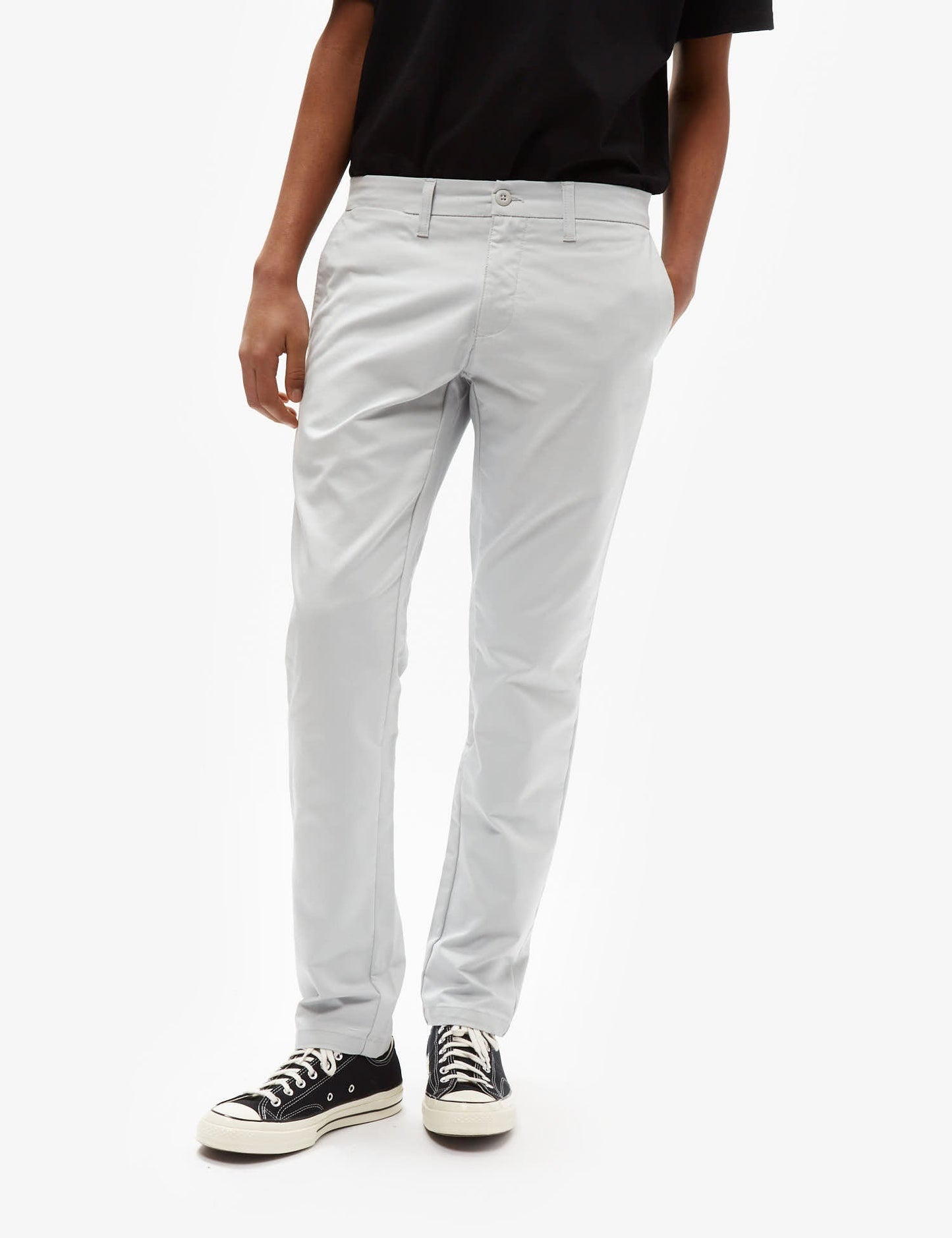 Pantalon chino Sid – Gris argenté sonique