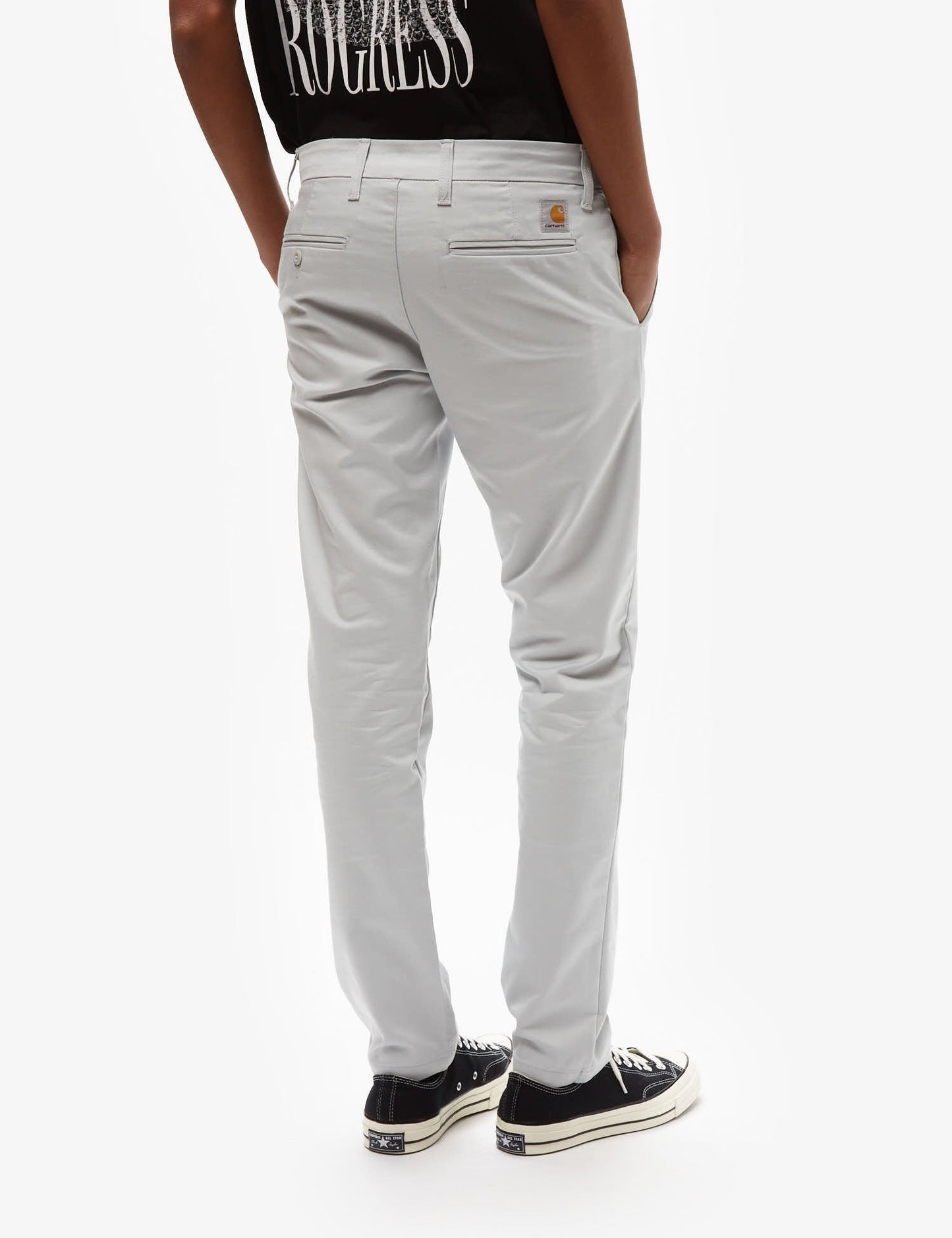 Pantalon chino Sid – Gris argenté sonique