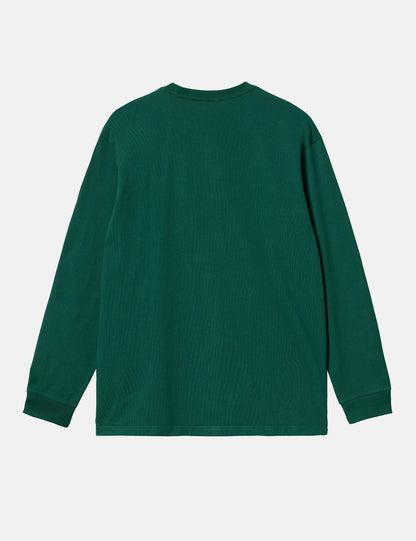 T-Shirt Manches Longues Chase (ample) - Vert Cerfeuil
