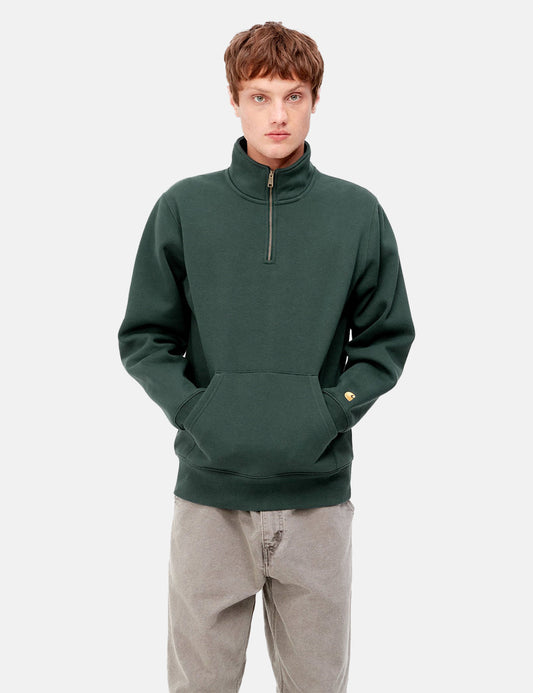 Sweat-shirt zippé Chase Neck - Vert genévrier