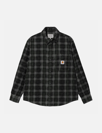 Flint Cordhemd (Wiley Check) – Vulcan Grey