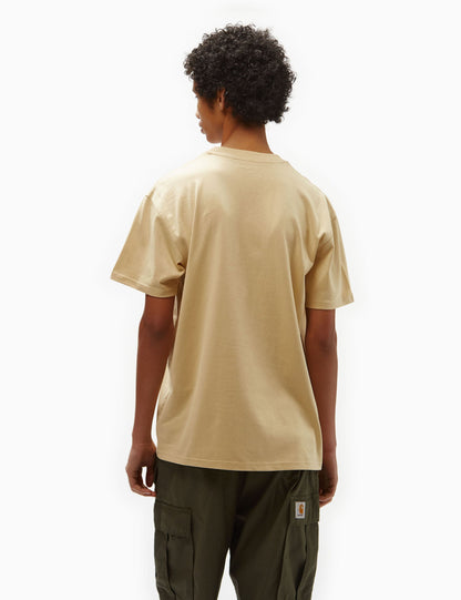 T-shirt American Script (ample) - Beige rotin