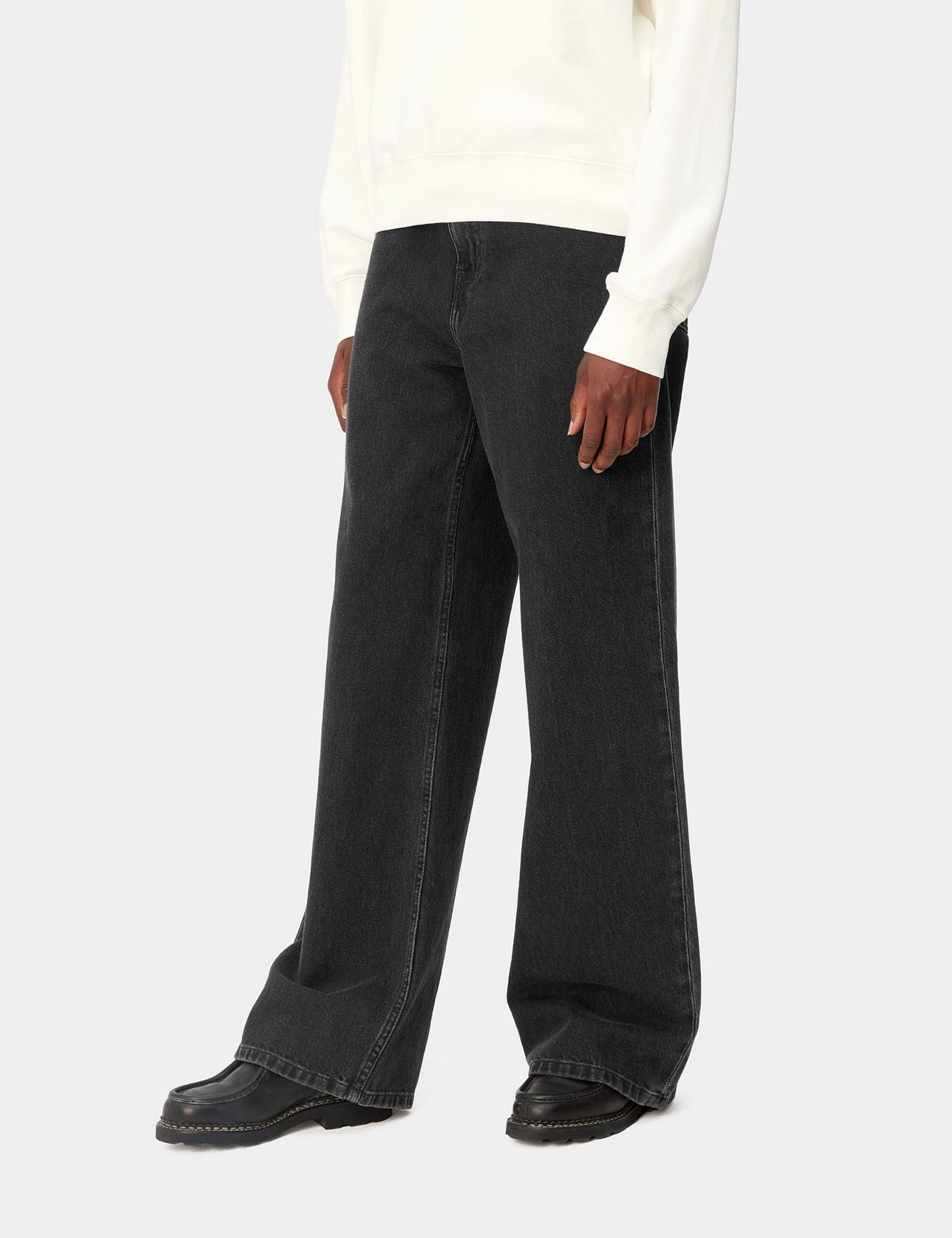Damen Jane Hose (Loose) – Stone Washed Schwarz