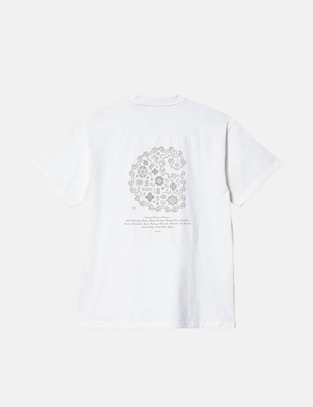 T-Shirt mit Verses-Patch – Weiß