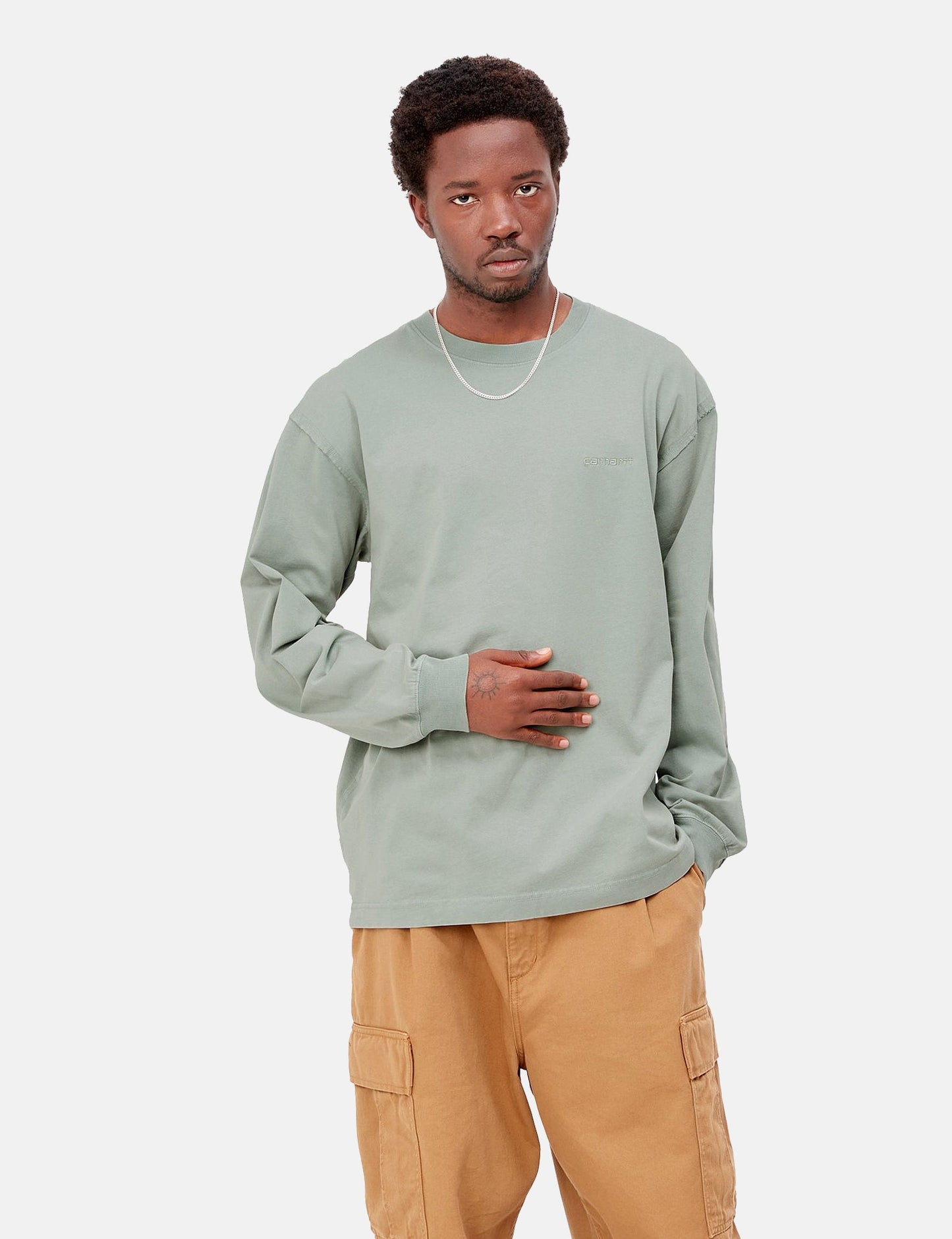 Marfa Langarm-T-Shirt – Misty Sage Green
