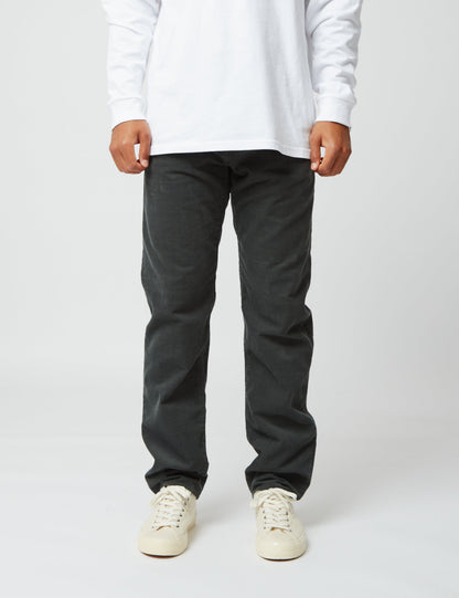 Pantalon Pontiac en velours côtelé (coupe décontractée) - Vert buis