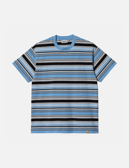 Lafferty T-Shirt (Stripe) - Piscine Blue