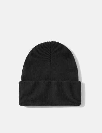 Herz-Beanie-Mütze – Schwarz
