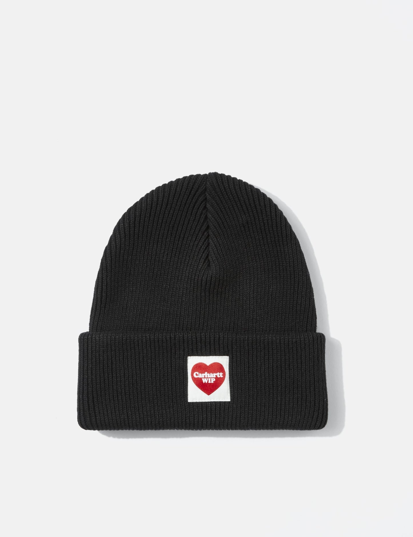 Herz-Beanie-Mütze – Schwarz