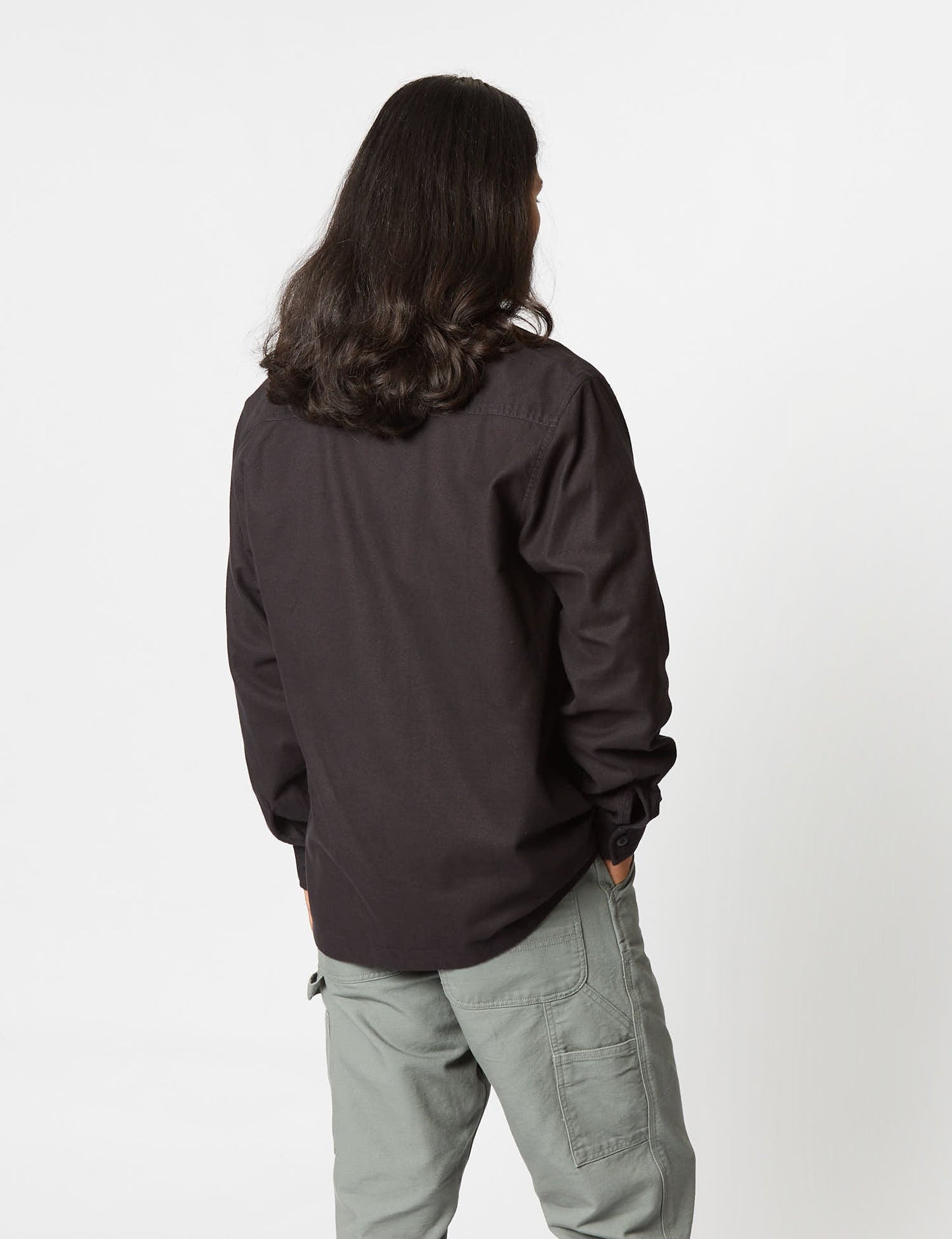 Chemise à manches longues Charter (ample) - Noir