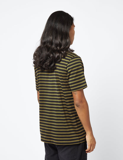 Seidler Pocket T-Shirt (Seidler Stripe) – Highland Green/Black