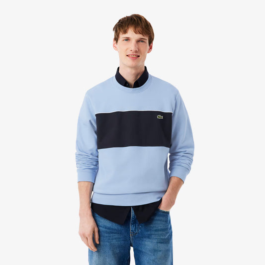 Fleece-Sweatshirt mit Farbblöcken