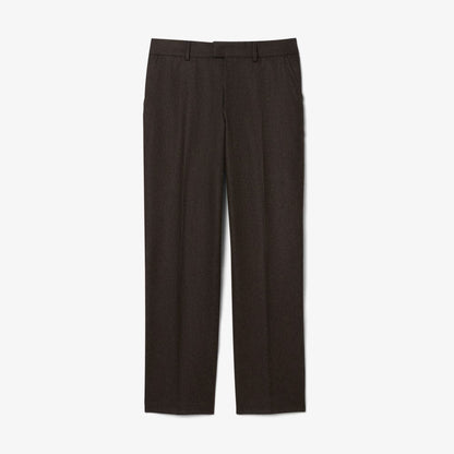 Straight Fit Chevron Wool Pants