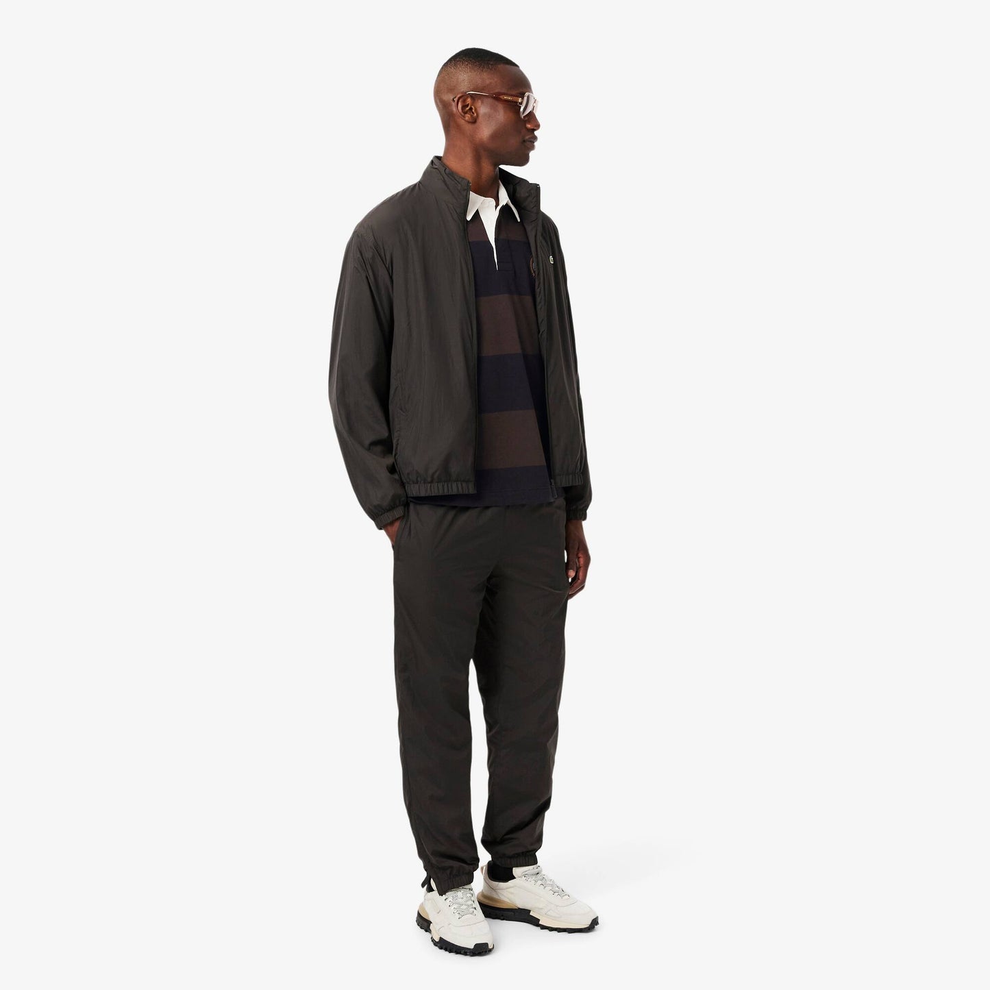 Relaxed Fit Striped Rugby Polo Shirt