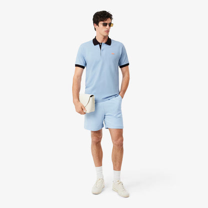 Klassisches Polohemd mit kontrastierendem Rippbündchen