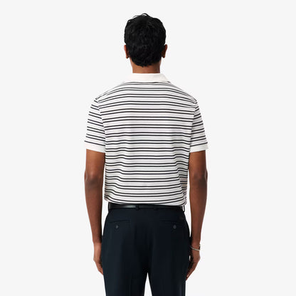Classic Fit Striped Petit Pique Polo Shirt