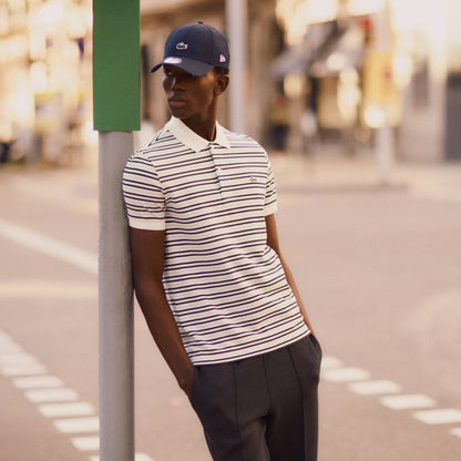 Classic Fit Striped Petit Pique Polo Shirt