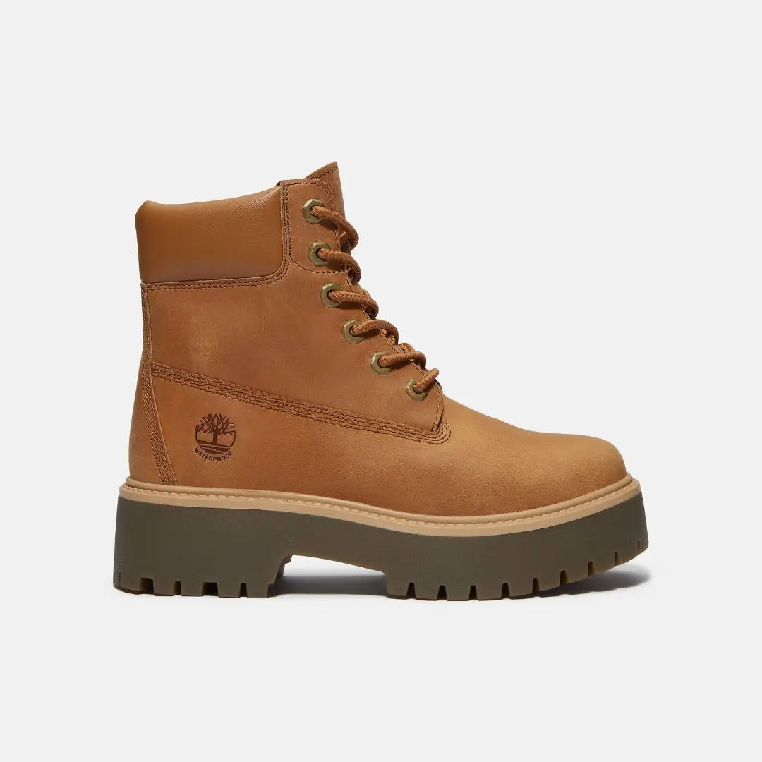 Stone Street 6-Inch Waterproof Wheat Full Grain Lace-Up