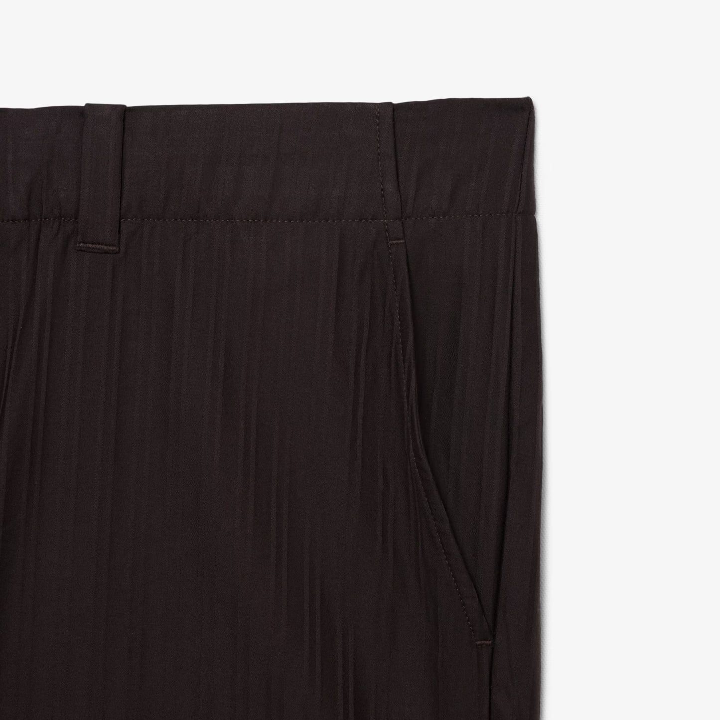Straight Fit Striped Cotton Suit Pants