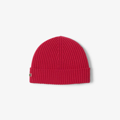 Rib Knit Brushed Wool Beanie
