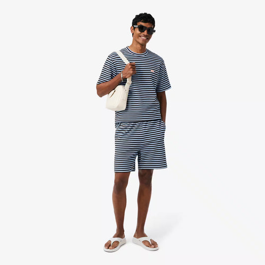 Textured Striped Cotton T-shirt