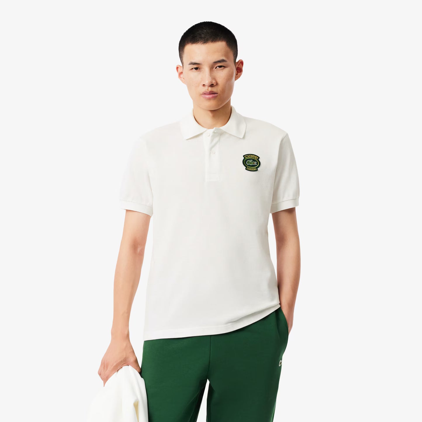 Classic Fit Petit Pique Badge Polo Shirt