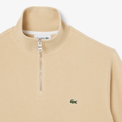 Zip-Up High Neck Interlock Sweatshirt