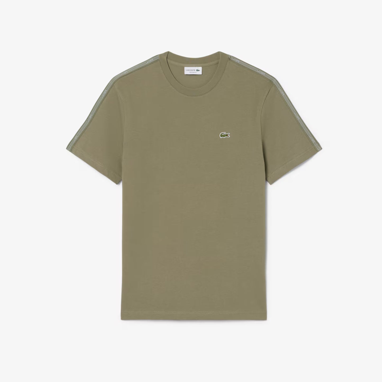 T-shirt à bande rayée griffée
