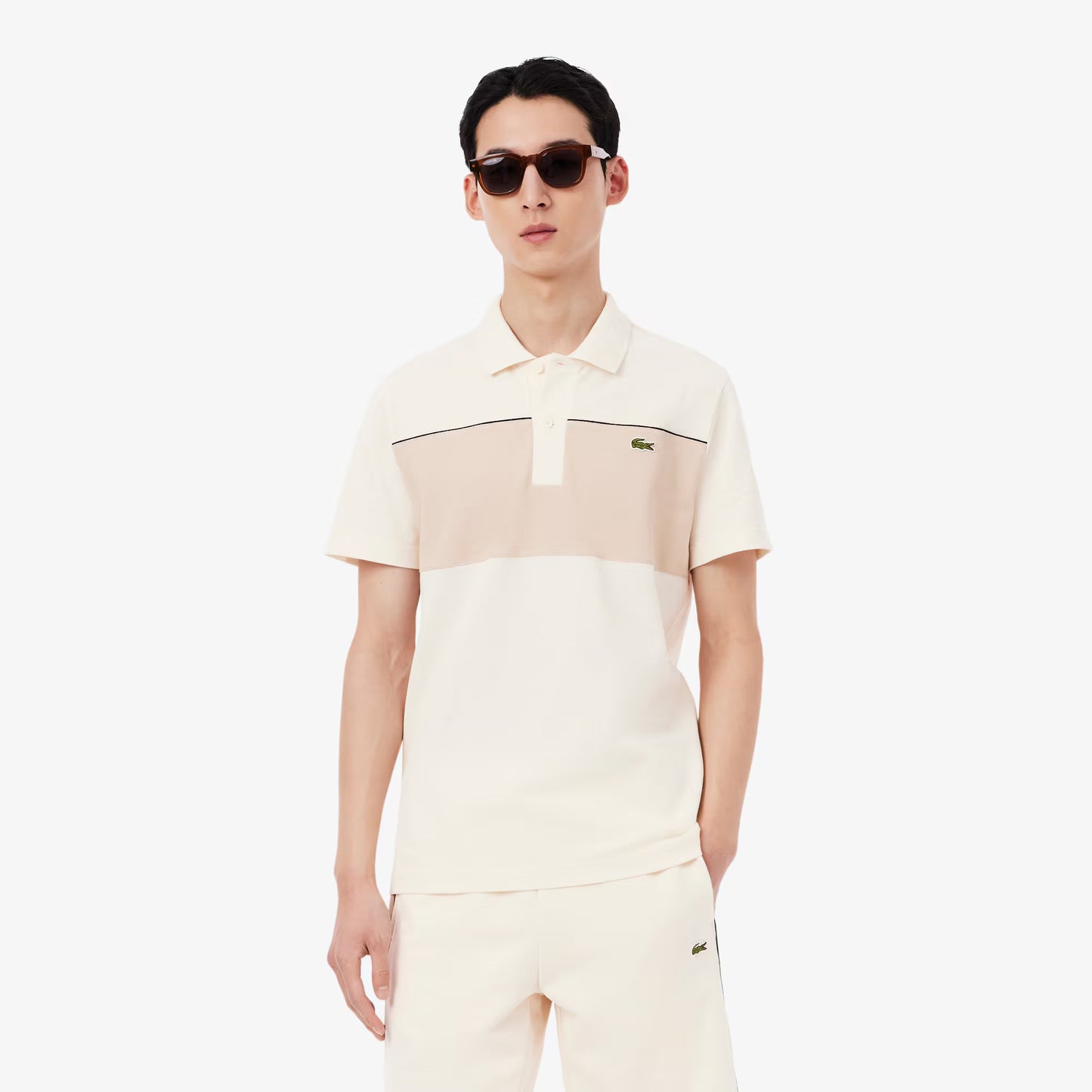 Regular Fit Poloshirt aus Piqué mit Farbblockdesign