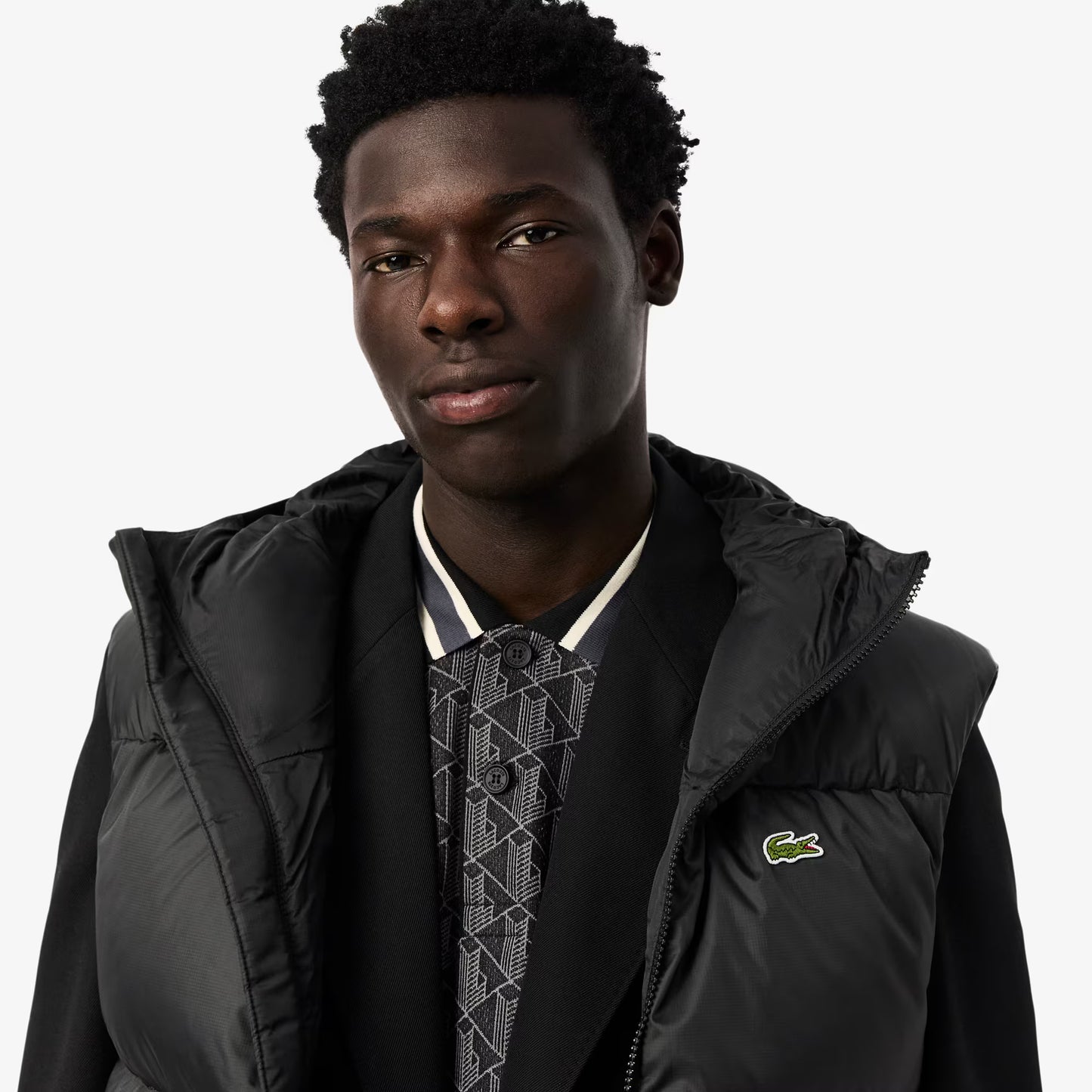 Water-Repellent Short Puffed Vest
