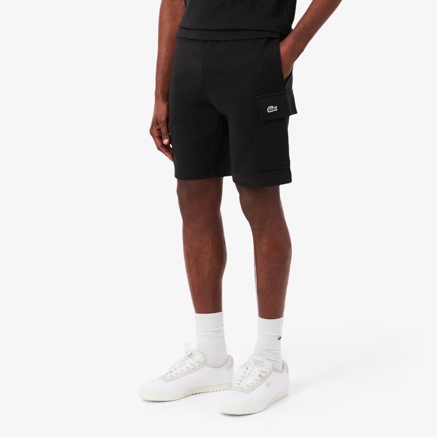 Cargo-Shorts aus Baumwollfleece