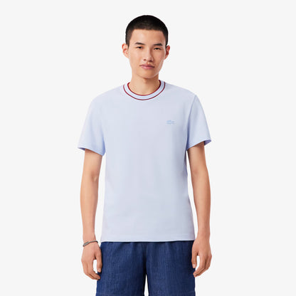 Stretch Pique Stripe Collar T-shirt