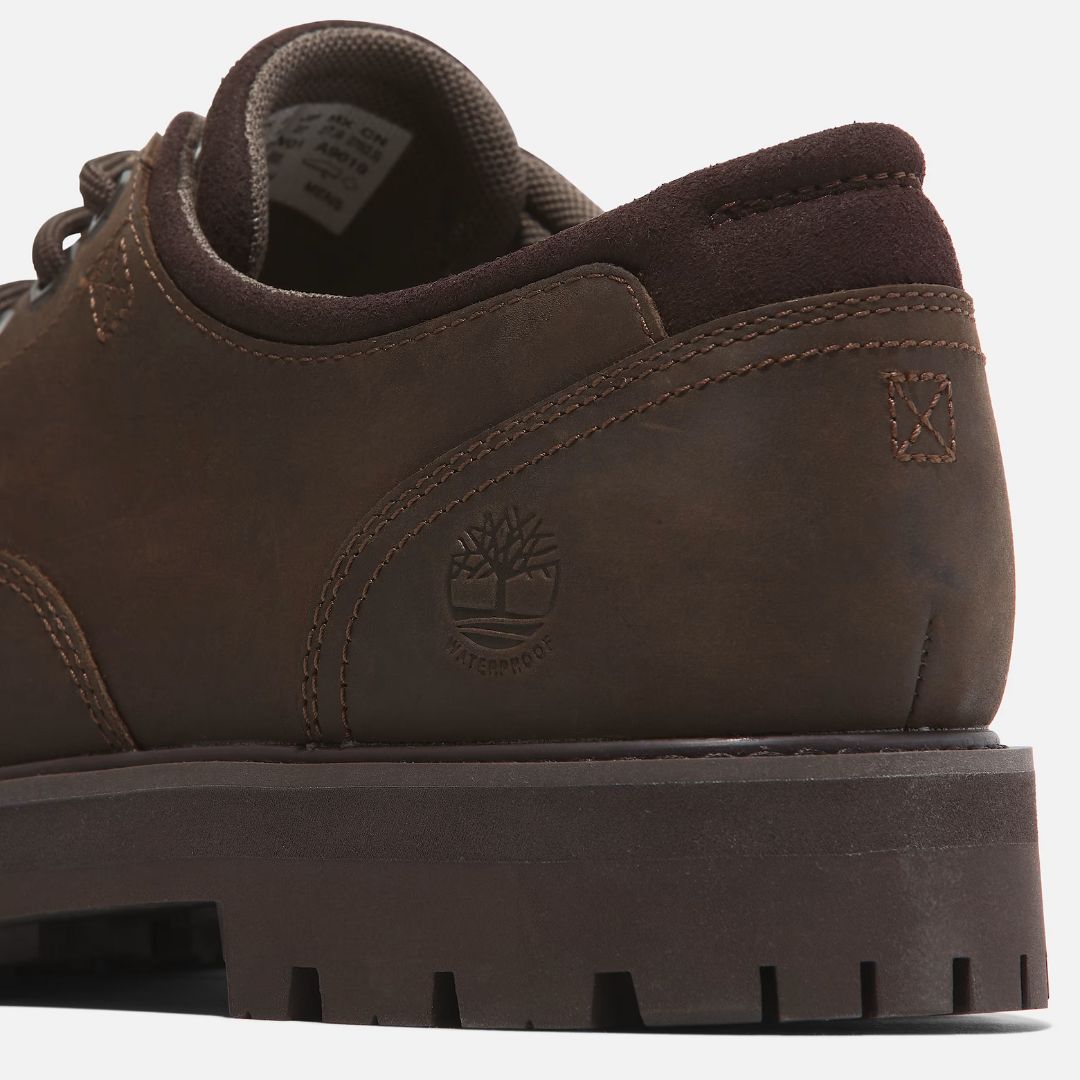 Britton Road Lace-Up Water-Resistant Shoe Dark Brown Full Grain
