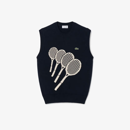 Cotton Jacquard Sweater Vest