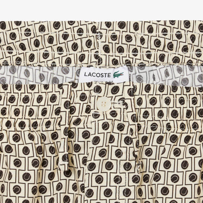 Bermudas aus Baumwollmischung mit Print und lockerer Passform