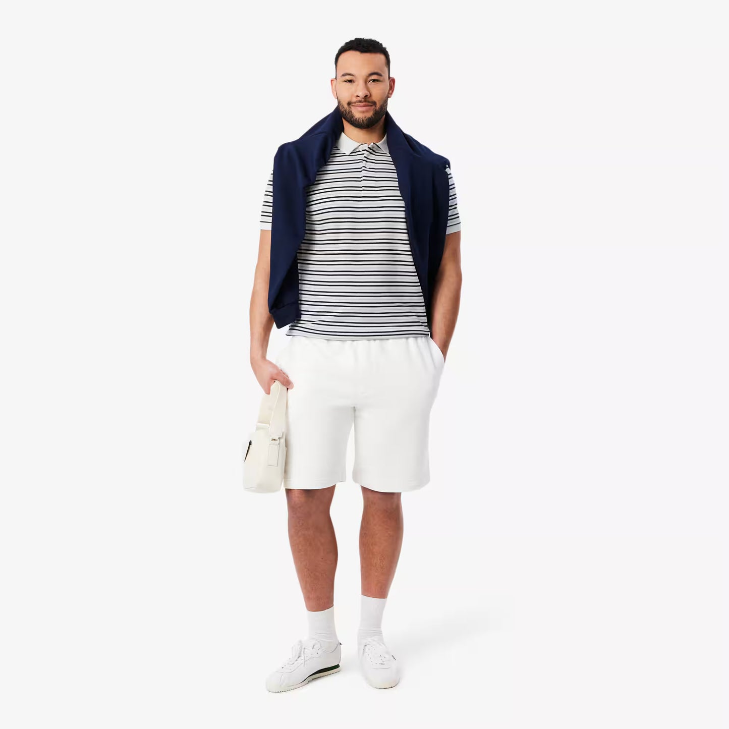 Classic Fit Striped Petit Pique Polo Shirt