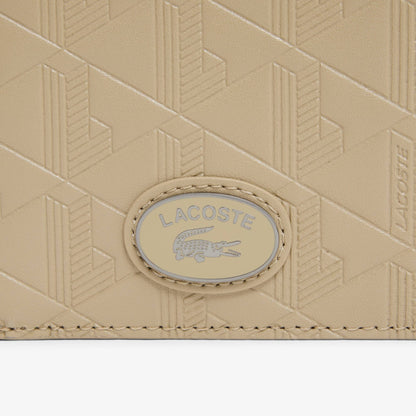 Mittelgroßes Portemonnaie aus Leder mit Monogramm