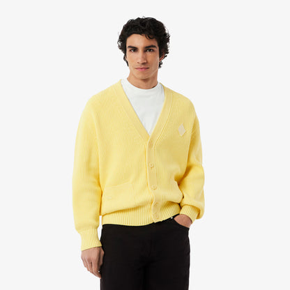 Gerippte Strickjacke aus Baumwolle mit lässiger Passform