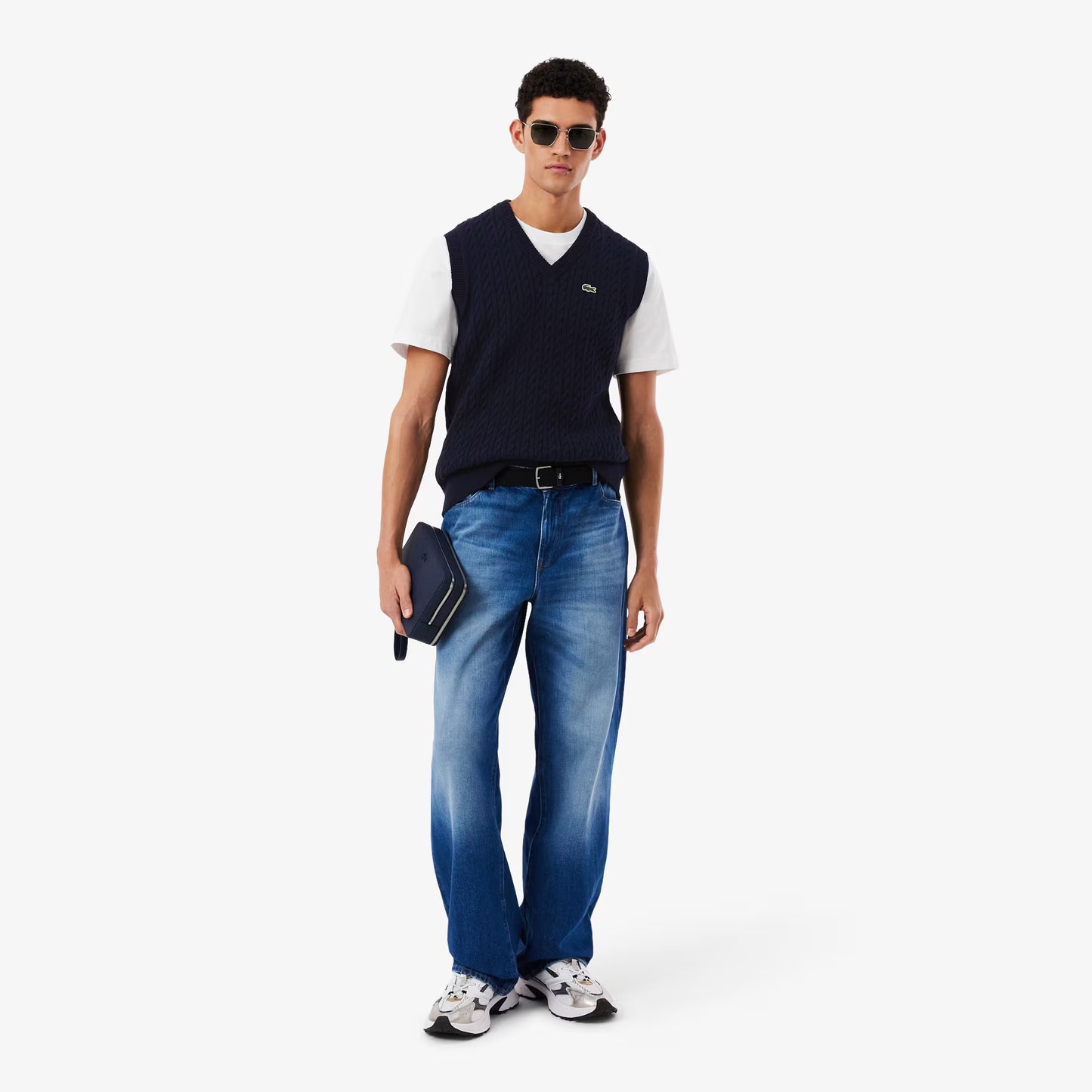 Cable Knit Cotton Sweater Vest