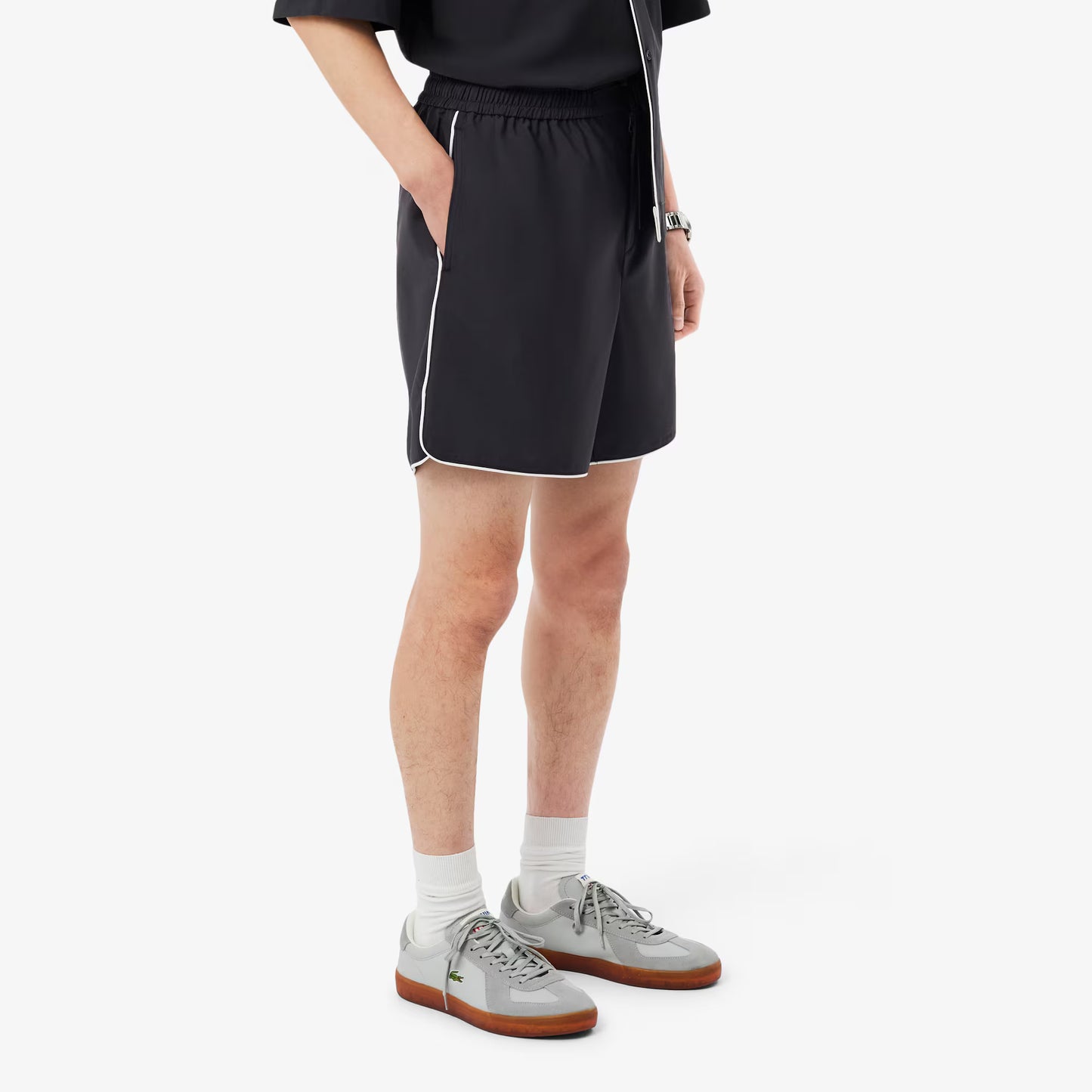 Relaxed Fit Wool Blend Shorts