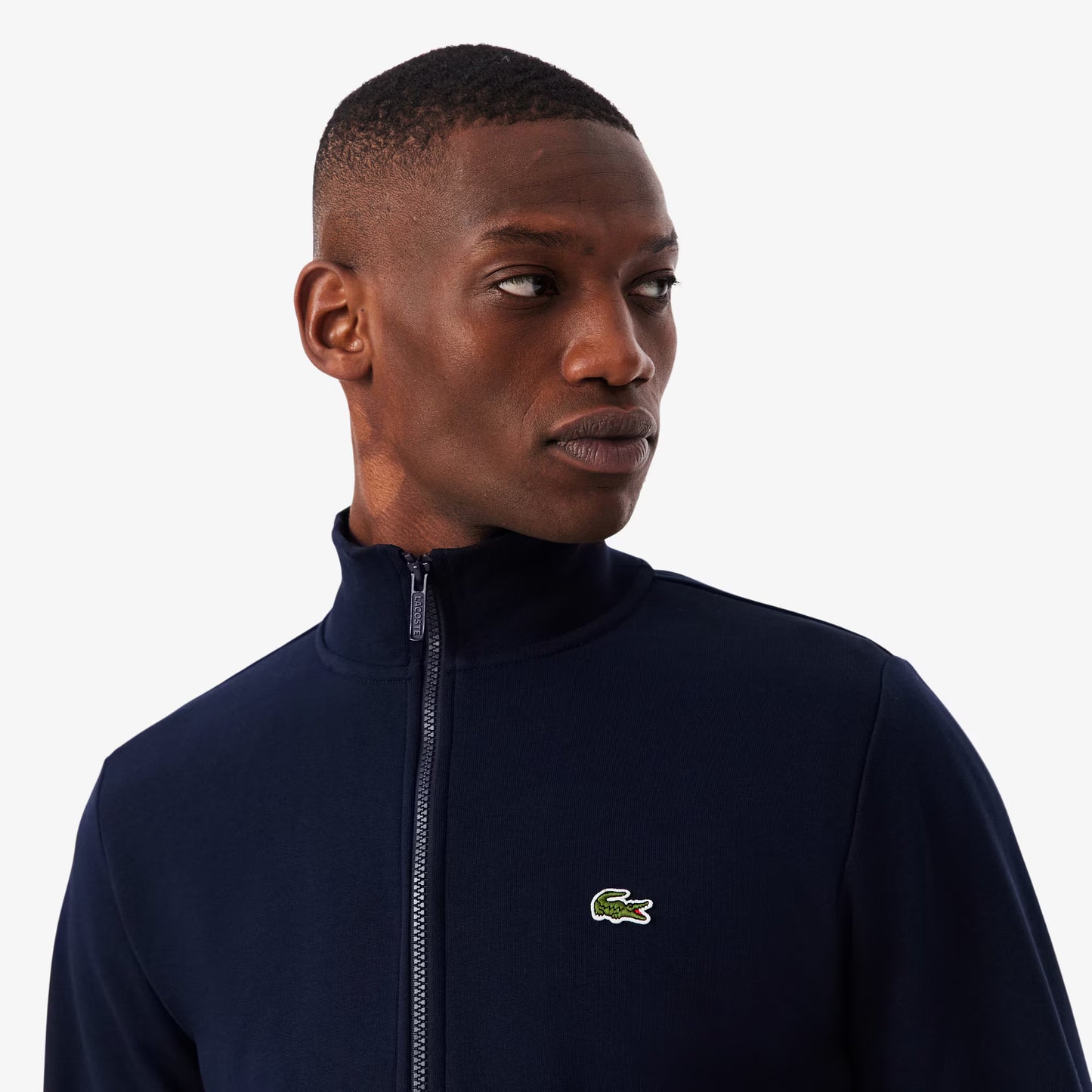 Zip-Up High Neck Fleece Sweatshirt